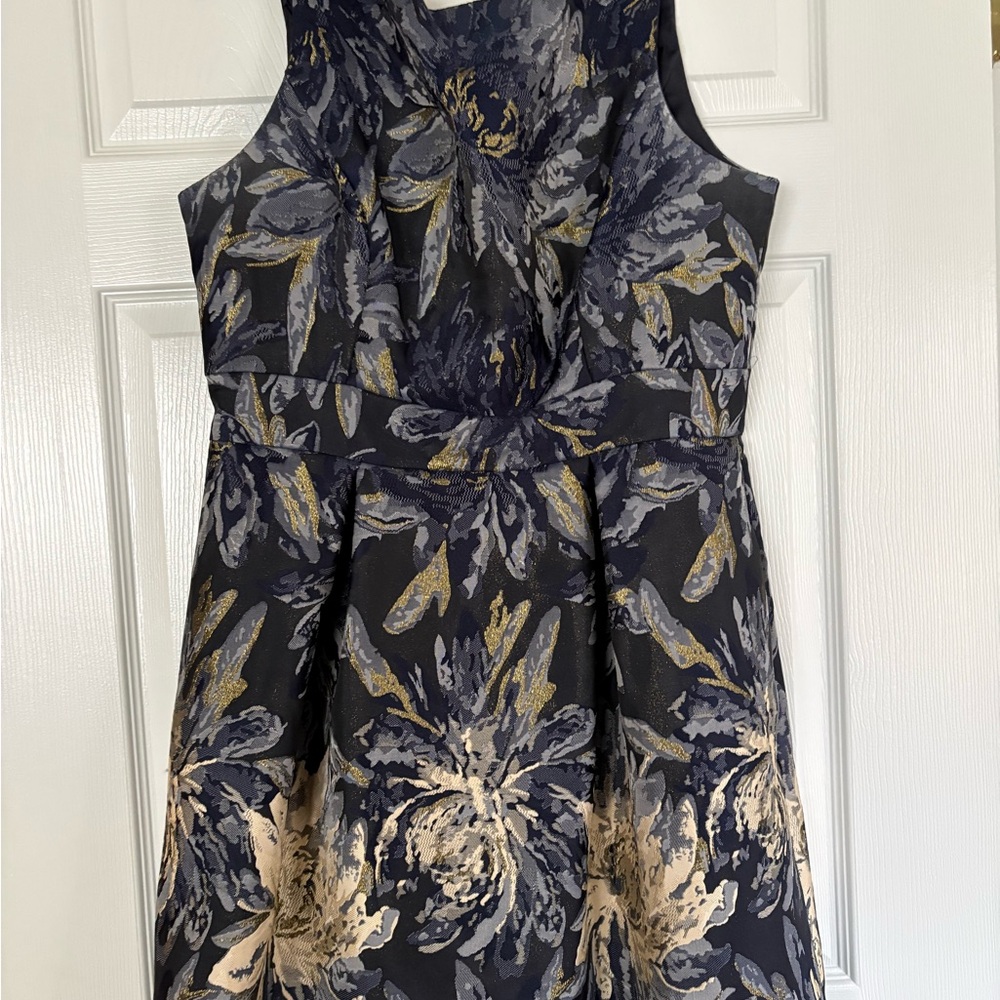 Jessica Howard Navy and Gold Floral Dress